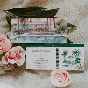 Tropical Palm   Carte d'embarquement Enterrement d