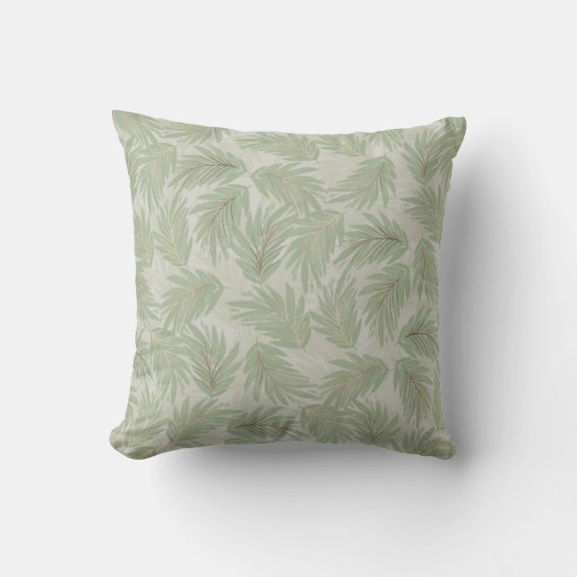 Tropical Palm Fronds Kissen (Vorderseite)