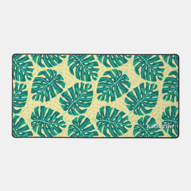 Tropical Palm Green Beige (Recto)
