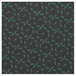 Tropical Palm Leaf Aquamarines Schwarzes Dschungel Stoff