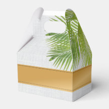 Tropical Palm Leaf Gable Favor Box