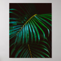 Tropical Palm Leaf Green Relaxing Meditative