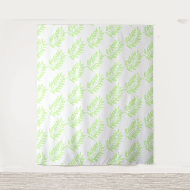 Tropical Palm Leaf Muster Tapestar Wandteppich (Vorderseite)