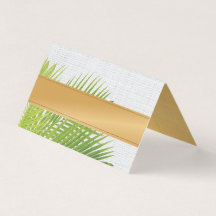 Tropical Palm Leaf Name Platzkarte