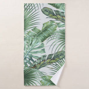 Tropical palm leaves, monstera, banana leaf, jungl badehandtuch