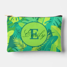 Tropical Palm Monogram Toilettenbeutel Zubehörtasche