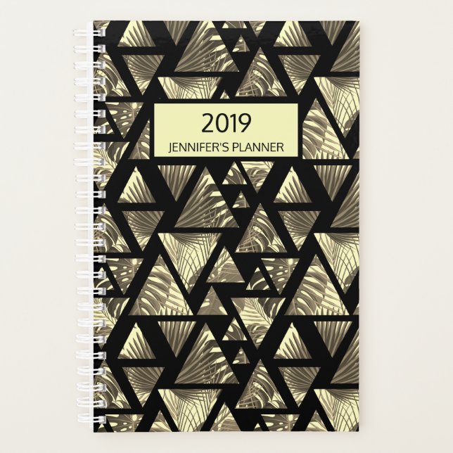 Tropical Palm Paradise Black Taupe 2019 Planer (Vorderseite)