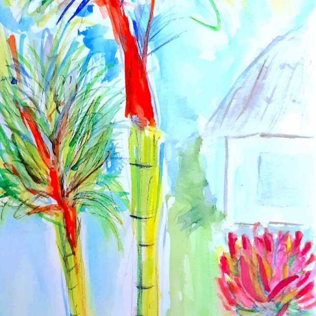 Tropical Palm Schürze von Areiella & Lily Designs (Von Creator hochgeladen)