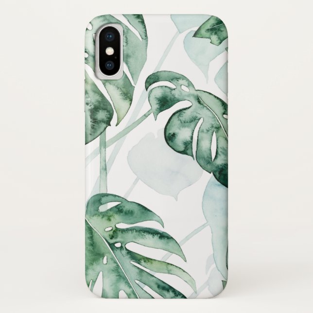 Tropical Palm Split Leaf Case-Mate iPhone Hülle (Rückseite)