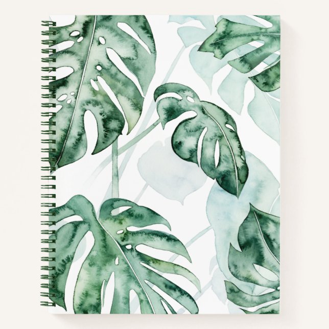 Tropical Palm Split Leaf Notizbuch (Vorderseite)