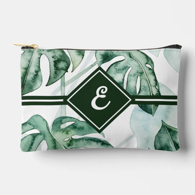 Tropical Palm Split Leaf Zubehörtasche (Vorderseite)