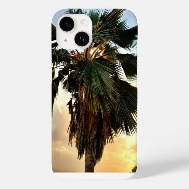 Tropical Palm Sunset - iPhone/iPad Case (Rückseite)