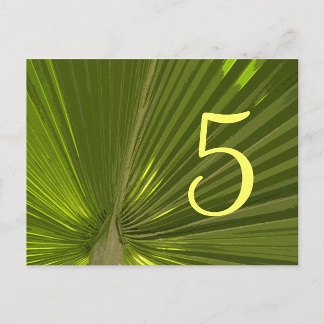 Tropical Palm Tischnummer (Vorderseite)
