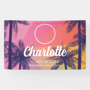 Tropical Palm Tree Abschluss Banner