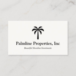 Tropical Palm Tree Beach Front Real Anwesen Telefonnummerkarte