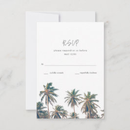 Tropical Palm Tree Beach Hochzeit RSVP Karte
