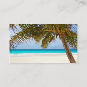 Tropical Palm Tree Beach Landschaftskarte Visitenkarte