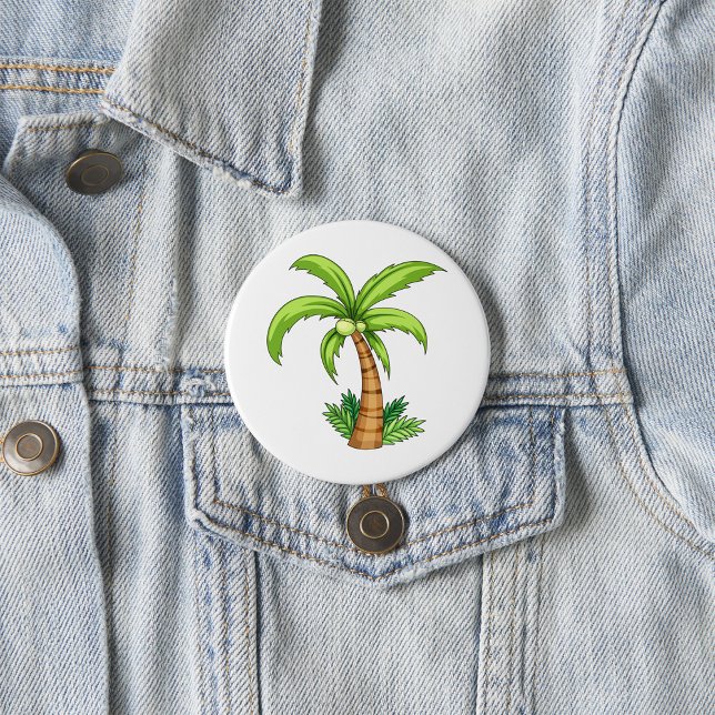 Tropical Palm Tree Beach und Island Vibes Button (Von Creator hochgeladen)