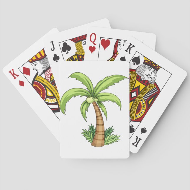 Tropical Palm Tree Beach und Island Vibes Spielkarten (Rückseite)