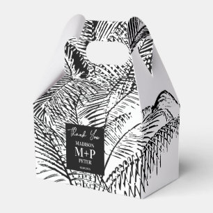 Tropical Palm Tree Blätter Abstrakte Hochzeiten am Geschenkschachtel