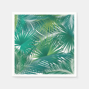 Tropical Palm Tree Blätter Muster Aquarell Trend Serviette