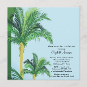 Tropical Palm Tree Bridal Dusche Einladung