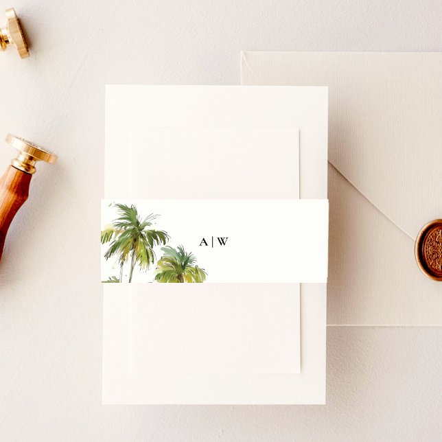 Tropical Palm Tree Einladungsbanderole (Von Creator hochgeladen)