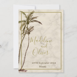 Tropical Palm Tree Elegante Moderne Rustikale Hoch Einladung