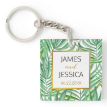 Tropical Palm Tree Gastgeschenk Hochzeit Acrylic S