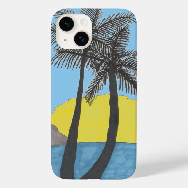 Tropical Palm Tree iPhone Case (Rückseite)