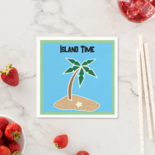 Tropical Palm Tree Island Entdecken Sie Cartoon De Serviette