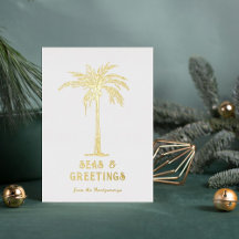 Tropical Palm Tree Meer und Grüße Weihnachten