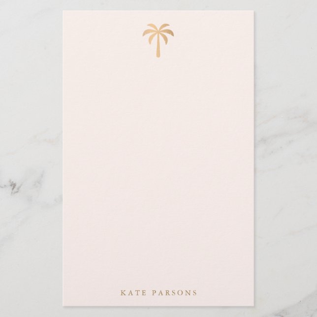 Tropical Palm Tree Modern Briefpapier (Vorderseite)