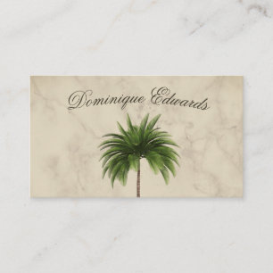 Tropical Palm Tree Stilvoll marmoriert Beruflich Visitenkarte