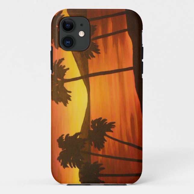 Tropical Palm Tree Sunset Case-Mate iPhone Hülle (Rückseite)