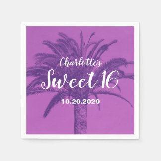 Tropical Palm Tree Sweet 16 Serviette