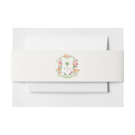 Tropical Palm Tree Wappen Monogram Summer Wedding Einladungsbanderole