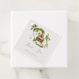 Tropical Palm Tree Wedding Vielen Dank Geschenkanhänger