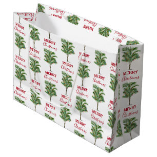 Tropical Palm Tree Weihnachtsbaum Urlaub Große Geschenktüte