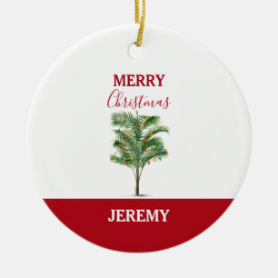 Tropical Palm Tree Weihnachtsbaum Urlaub Keramik Ornament