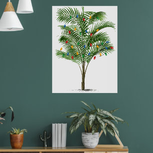 Tropical Palm Tree Weihnachtsbaum Urlaub Poster