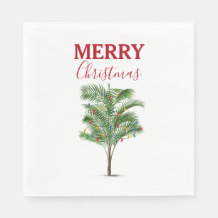 Tropical Palm Tree Weihnachtsbaum Urlaub Serviette