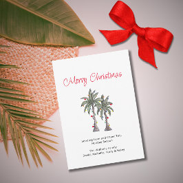Tropical Palm Trees Beach Frohe Weihnachten