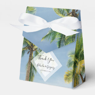 Tropical Palm Trees Beach Hochzeit Geschenkschachtel