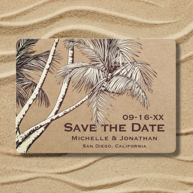 Tropical Palm Trees Beach Hochzeit Save The Date (Von Creator hochgeladen)