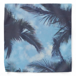 Tropical Palm Trees Blue Sky Halstuch