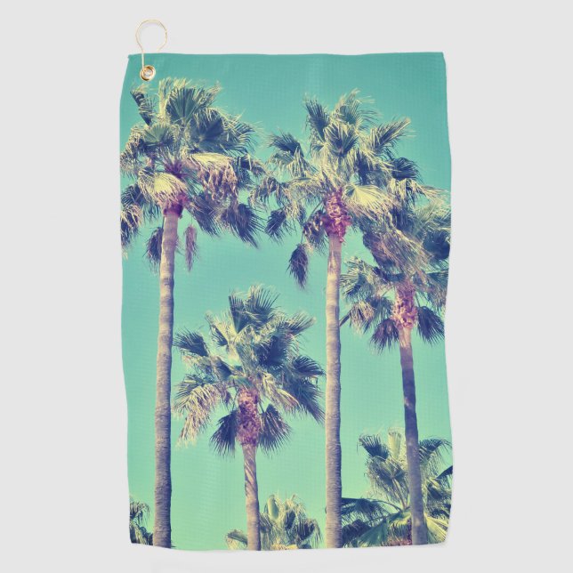 Tropical Palm Trees Foto Golfhandtuch (Vorderseite)