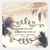 Tropical Palm Trees & Lights Cream Traum Gefallen