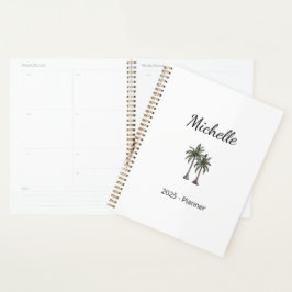 Tropical Palm Trees Moderner Strand Personalisiert Planer