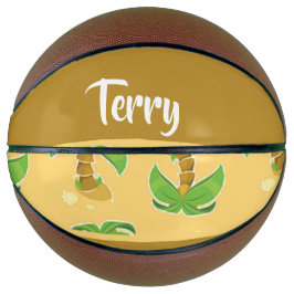 Tropical palm trees pattern basketball
